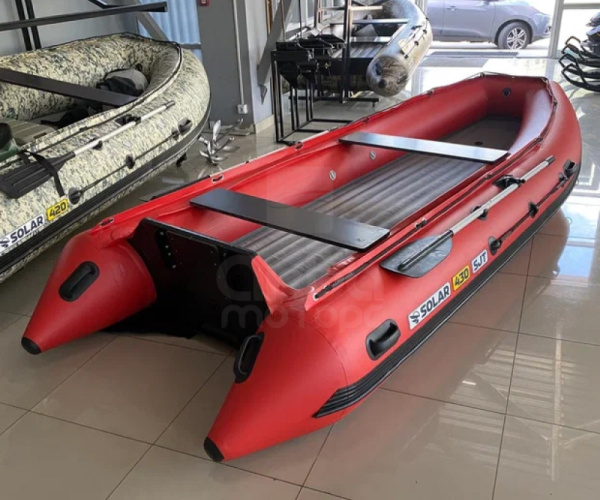 Лодка пвх SOLAR 430 super jet tunnel, красный